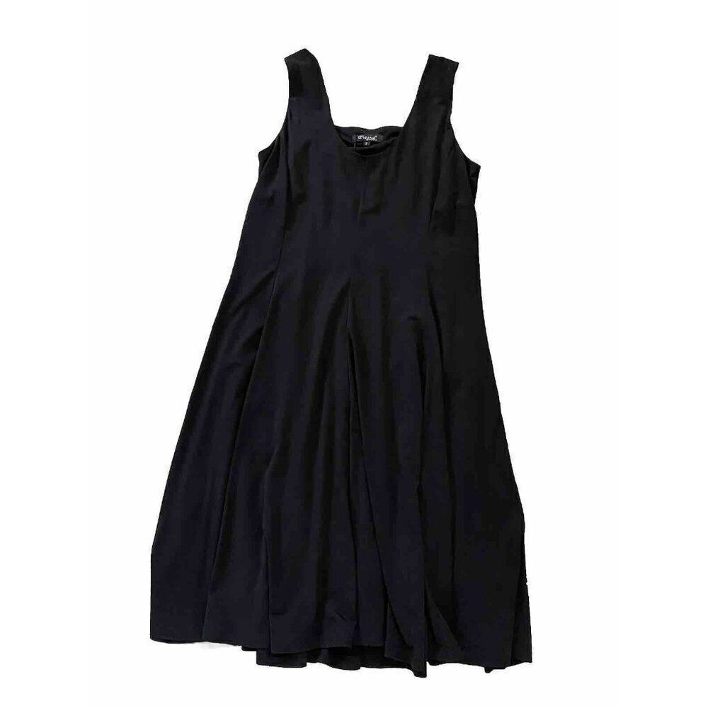 Papa Dress Black Round Neck Mid Length Flowy Small Sleeveless